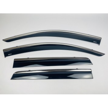 Дефлектори вікон Fiat Freemont 2009-2021 з нерж. хром полоскою-6